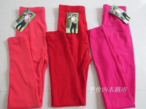 Quần nữ Quần dài Một mảnh Eo cao Cơ thể Cotton Wool Xà cạp giữ ấm Dài cộng với Mỡ cỡ lớn 2 quần legging cho bé gái